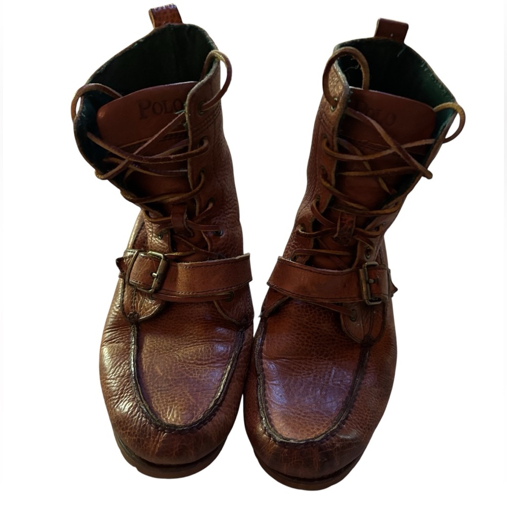 VTG POLO Ralph Lauren Ranger Leather Brown Chukka Boot Fleece Lined Men’s 10D